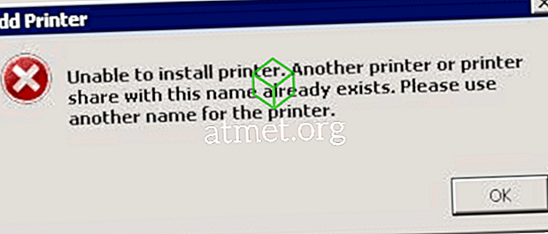 Windows: Rozwiąż „Nie można zainstalować drukarki.  Inna drukarka lub drukarka o tej nazwie już istnieje ”