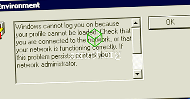 Etätyöpöytä: Korjausvirhe "Windows ei voi kirjautua sisään, koska profiiliasi ei voi ladata"