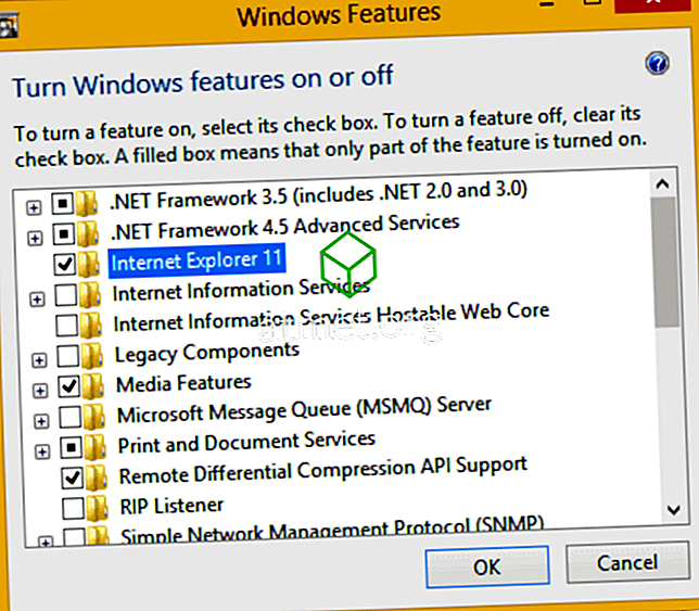 Kako odstraniti IE11 iz operacijskega sistema Windows 10