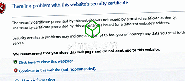 У этого сайта проблемы с сертификатом безопасности
